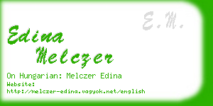 edina melczer business card